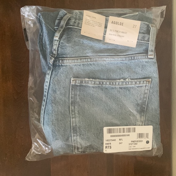 Agolde 90s Pinch Waist High Rise Straight in Navigate - Picture 7 of 8